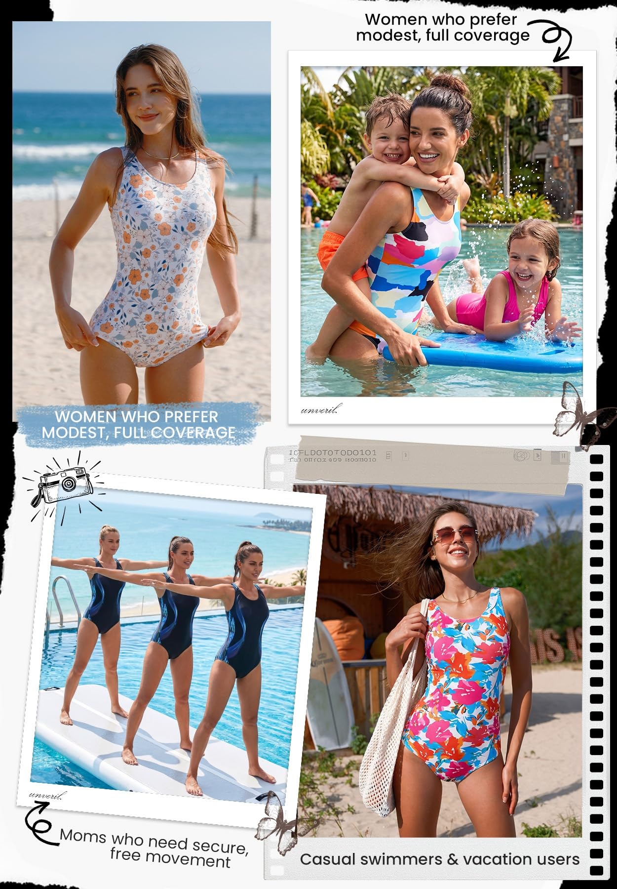 Condition photo showing New/Like New for zando plus size one piece swimsuits tummy control modest bathing suit for women 2026 athletic swimsu