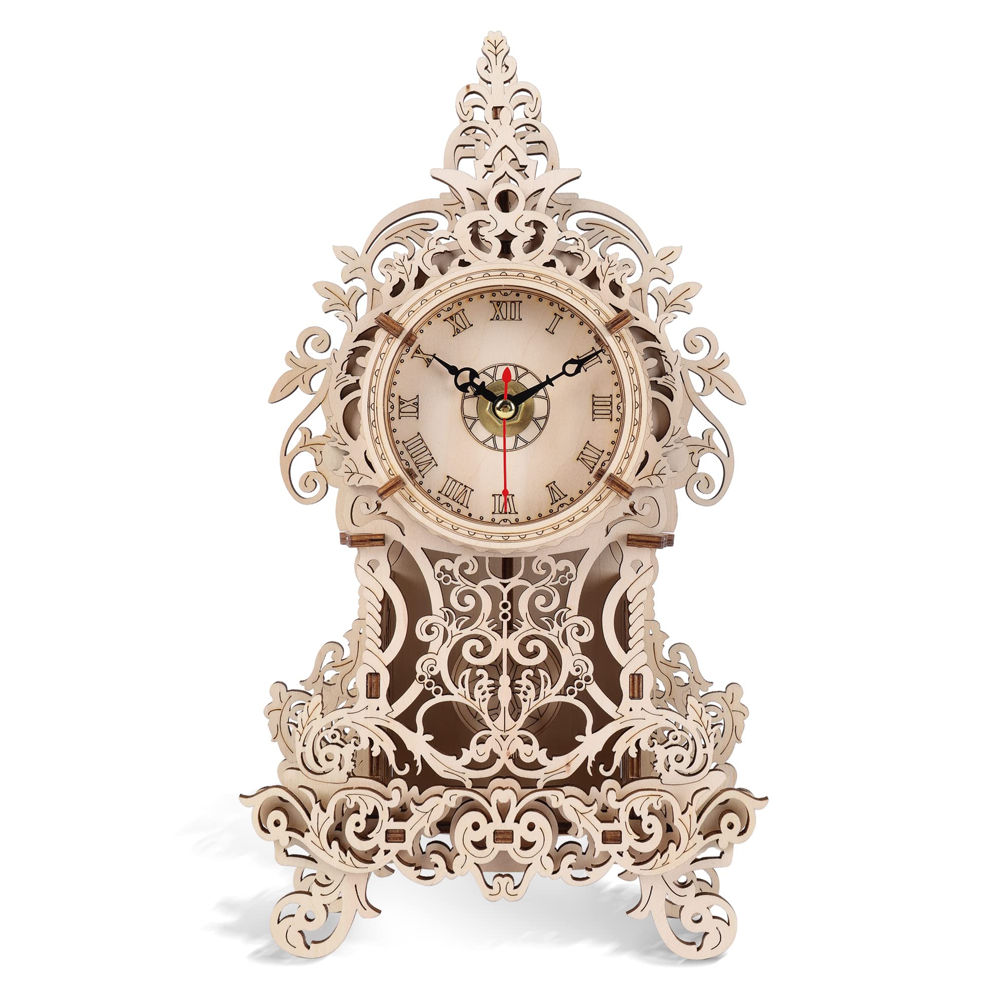 Cuteefun 3D Wooden Pendulum Clock Model Kit for Adults to Assemble by Yourself to Build 3D Wooden Puzzle DIY Woodcraft Construction Kits Creative