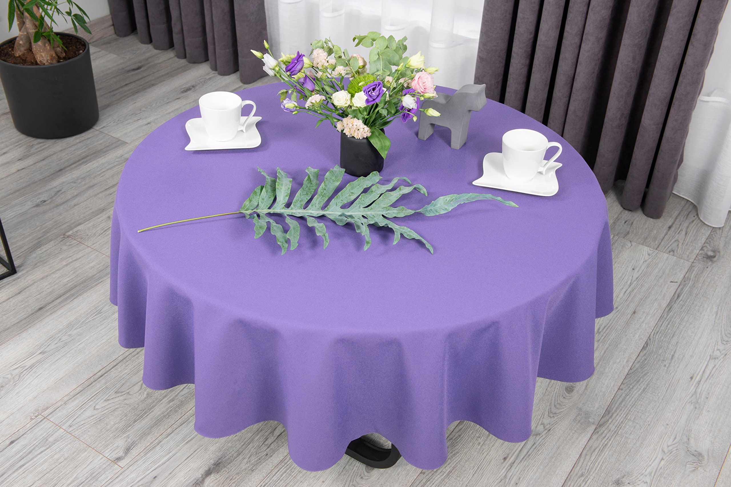 NIBLO Tablecloth Table Runner Table Linen Table Decoration Table Cloth (Lavendell, Oval Tablecloth - 120 x 260 cm)