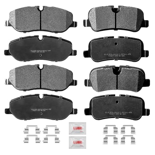 Front & Rear Ceramic Brake Pad Set For Land Rover Range Rover Sport 2010-2016 & LR4 - By Auto Shack