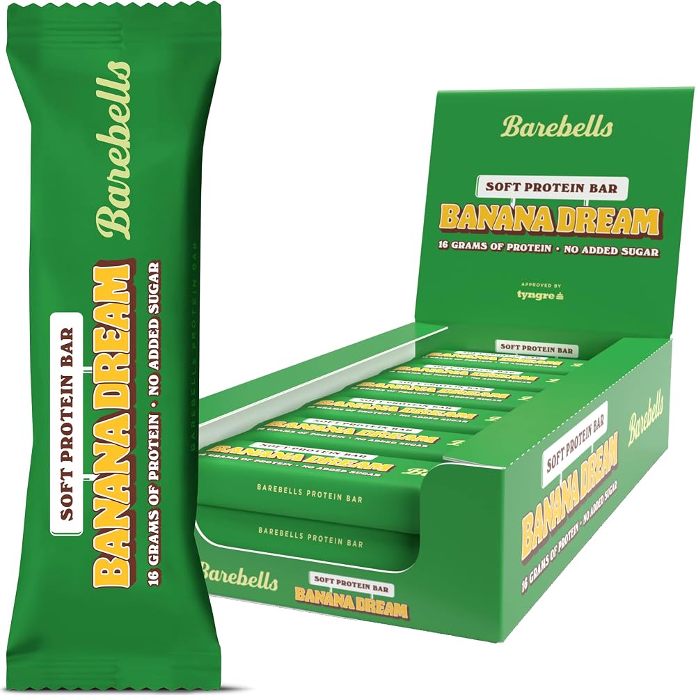 Barebells Banana Dream Protein Bars 12 Count 16 g High Protein Low Sugar