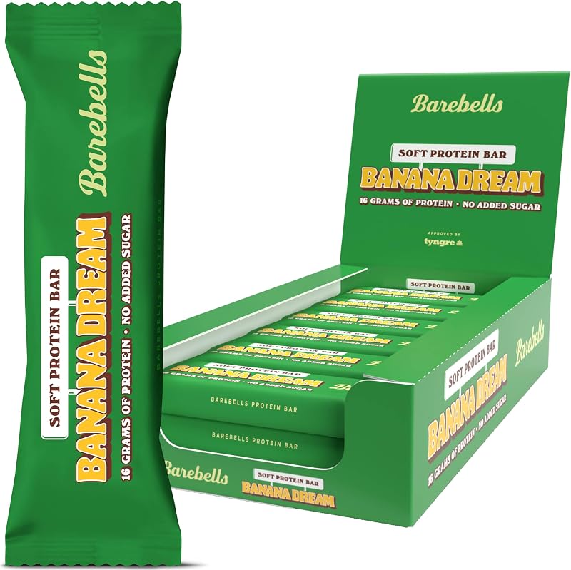 Barebells Banana Dream Protein Bars 12 Count 16 g High Protein Low Sugar