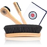 Cobbler&rsquo;s Choice Co. Leather Care Brush Kit | Complete Shoe Care Brush Kit - Horsehair Shoe, Dauber &amp; Welt Brushes with Microfiber Polishing Cloth for Leather Care