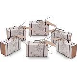 50 Mini Valises En Papier Kraft Pour Bonbons De Fête - Vintage, Avec étiquettes Et Ficelle - Idéal Pour Mariage, Baby Shower - 10
