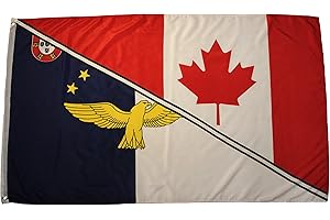 CANADA - AZORES Large COMBO Country 3' x 5' Feet FLAG BANNER ... New