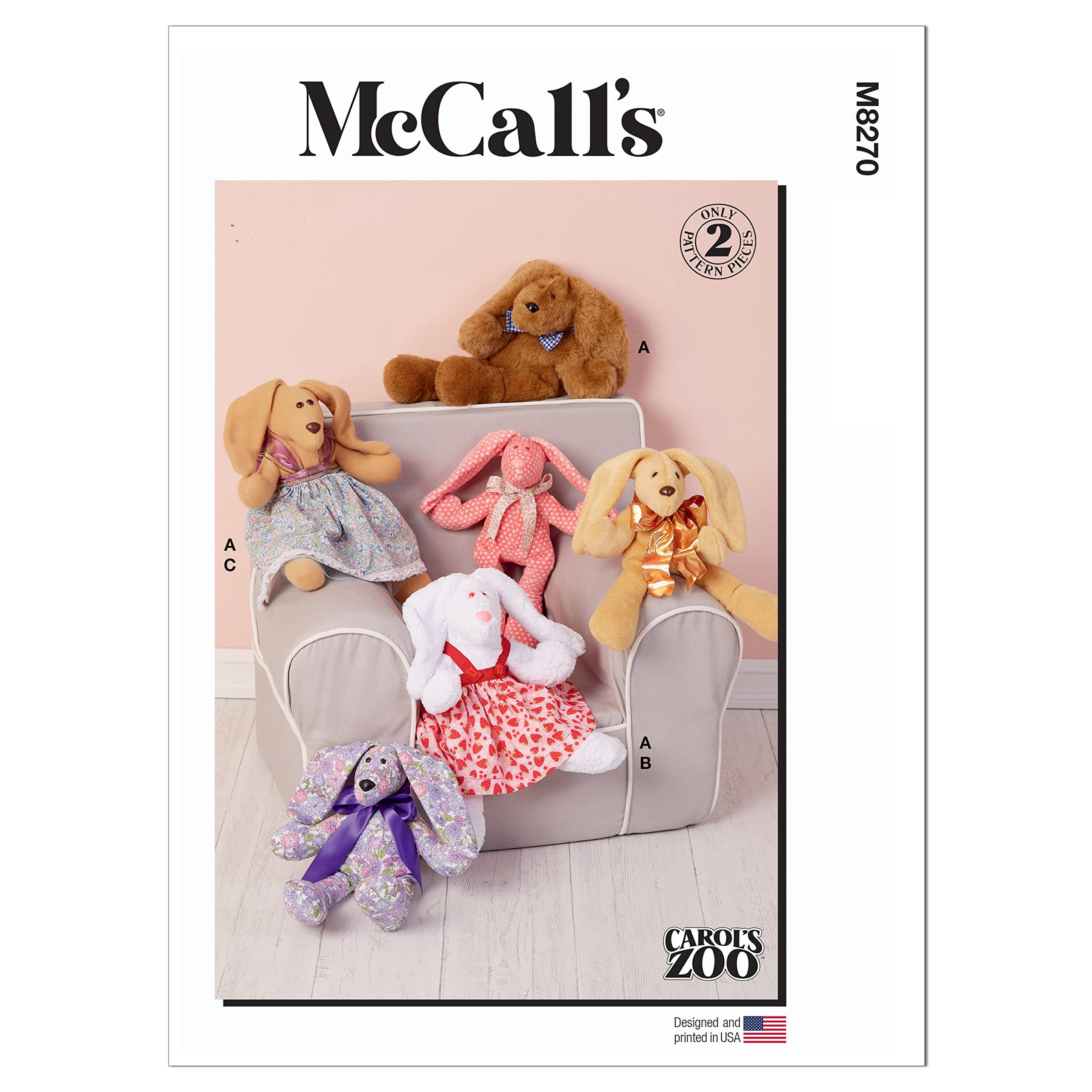 McCalls Sewing Pattern 8270 Toys OS (One Size Only)