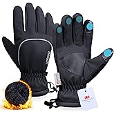 Origem Winter Warm Waterproof Gloves Women Men - 3M Thinsulate & Polar Fleece, Reflective Touchscreen Cold Weather Ski Snow T