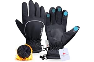 Origem Gants d'hiver chauds et imperméables pour homme et femme – Thinsulate et polaire 3M – Gants thermiques réfléchissants 
