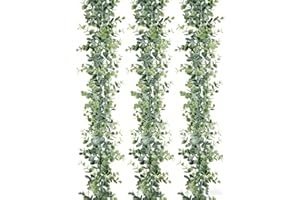 70in Artificial Eucalyptus Wreath,Plastic Vine Hanging Green Wreath,UV-Resistant,Suitable for Wedding Backdrop,Wall Decor Eas