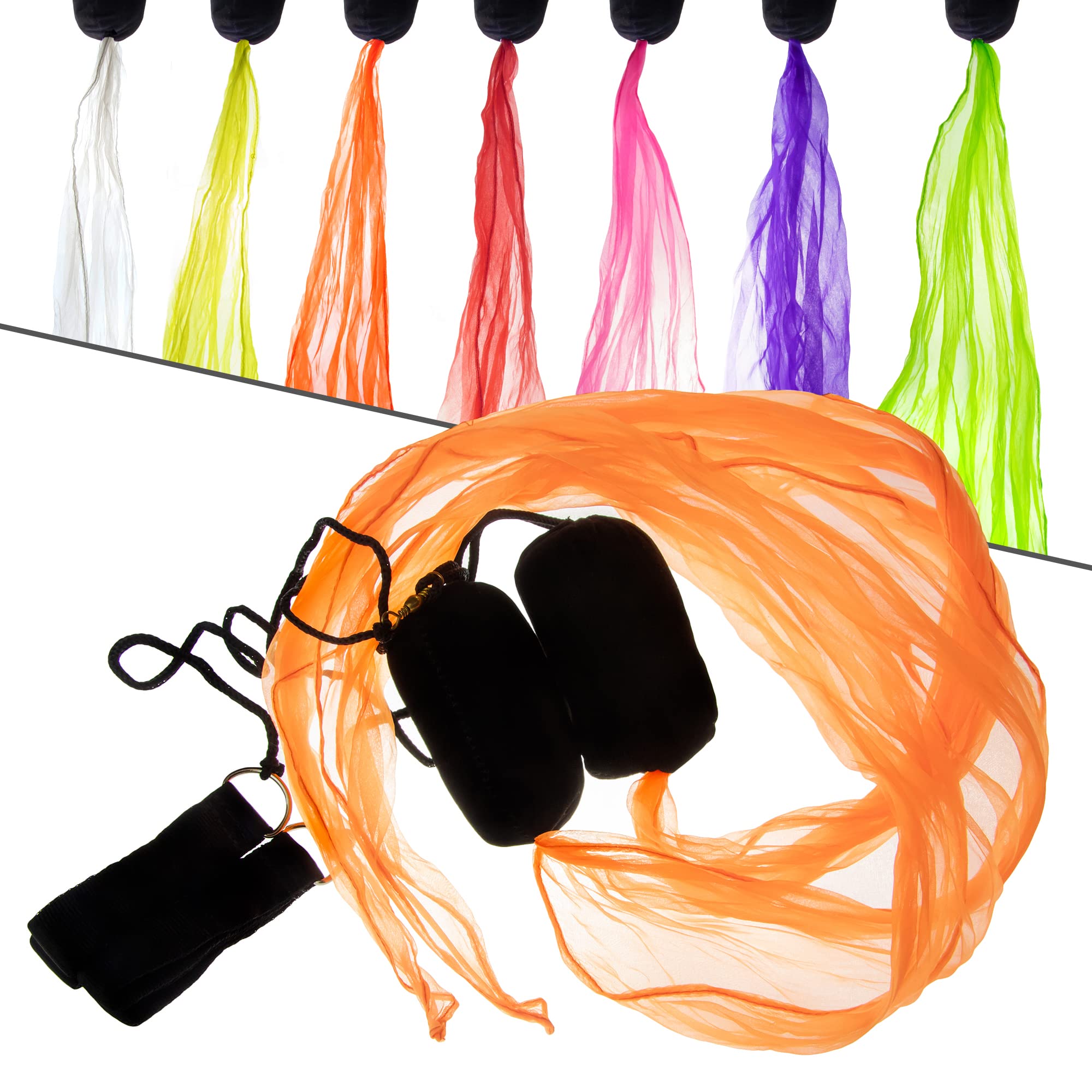 Juggle Dream Mini-Scarf Poi - Various Colours Available (Orange)