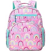 abshoo Cute Mini Toddler Backpacks for Girls Little Kids Bookbag Preschool backpack (Rainbow Pink)