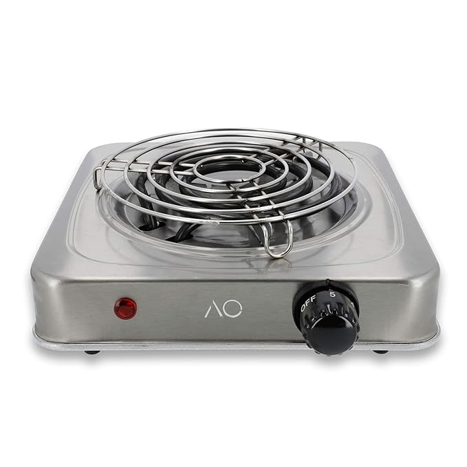 AO® Blazer Premium Kohleanzünder für Shisha Kohle Blazer 1000W | Kohlenanzünder elektrisch | Edelstahlgehäuse | inkl. Kohlegi