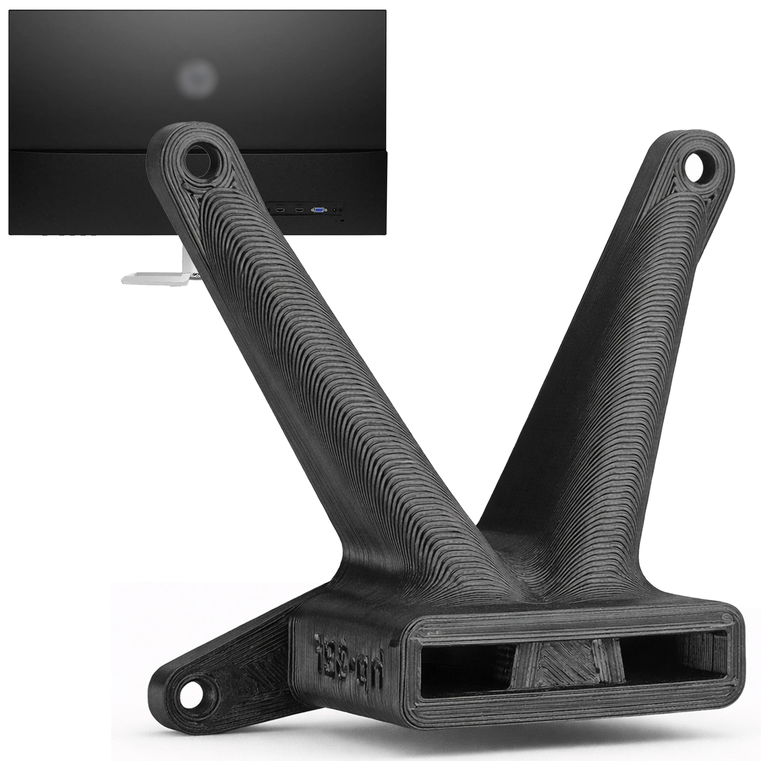 3IDEE VESA adapter compatible with HP 32f monitor - vesa mount adapter for monitor arm, wall mount or vesa bracket - 75x75mm