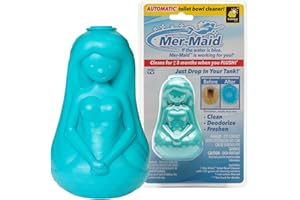 Mer-Maid Automatic Toilet Bowl Cleaner, AS-SEEN-ON-TV, Cleans and Freshens with Every Flush, Ultra-Strength Concentrated Formula, Just Drop It in Your Tank, 4 In, Blue
