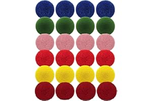 24-Pack Yarn Balls, 10cm/4in Fluffy Soft Dodgeballs for Kids and Adults, Safe Playground Balls for Indoor Outdoor Games, Hand