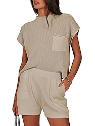 ANRABESS Women's Two Piece Summer Outfits Knit