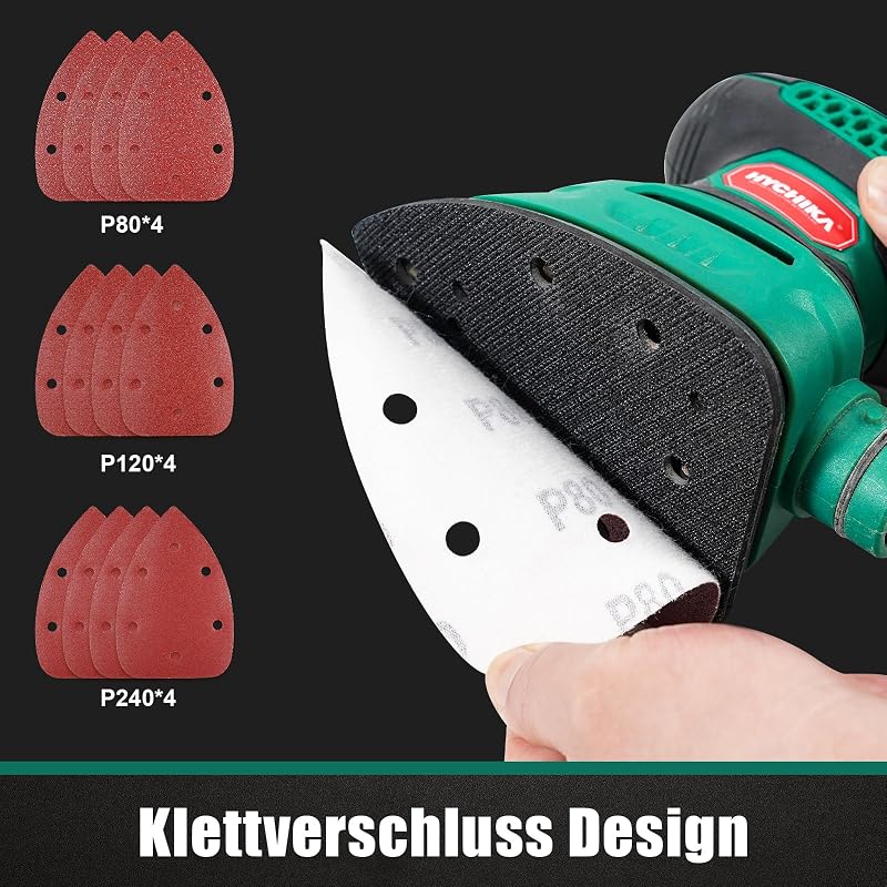 HYCHIKA Schleifmaschine, 140W Deltaschleifer, 13000 OPM.