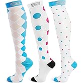SB SOX 3-Pair Compression Socks for Women & Men (15-20mmHg) – Womens Compression Socks All Day Wear!