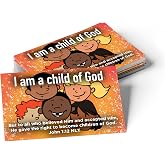 Logos Trading Post I am a Child of God Scripture Cards, Pack of 25 | Inspirational Bible Verse Wallet Cards for Devotional, Bible Study &amp; Memorization, Compact and Portable, Ideal for Gifting