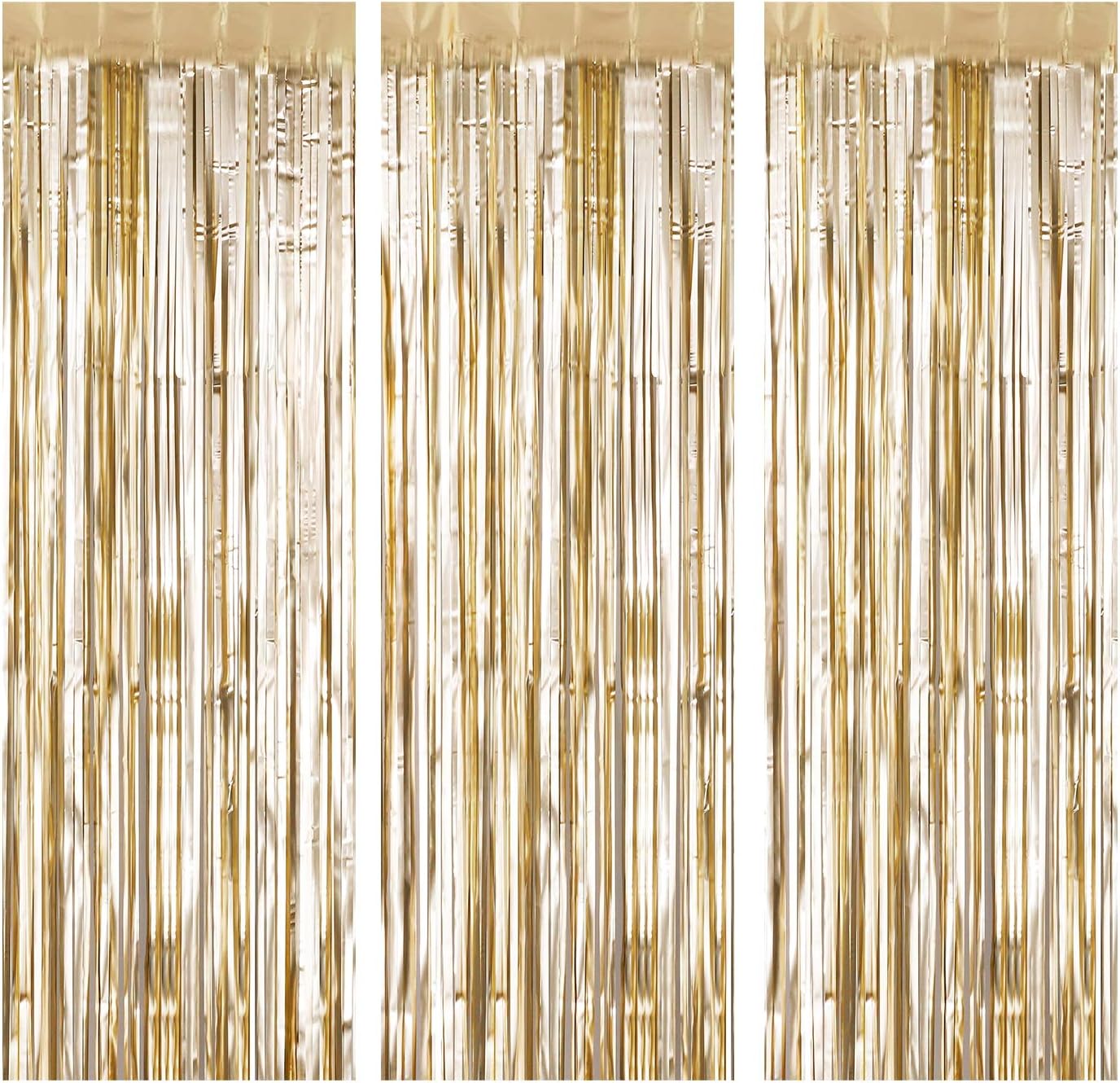 Foil Fringe Curtains Metallic Tinsel Mylar Curtain for Party Photo Backdrop Wedding
