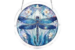 Acrylic Puzzles Suncatcher Window Hanging Ornament, Sun Catcher Stained Glass Acrylic Puzzle Decoration for Women Men Mom Bir