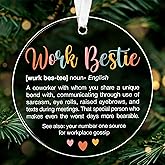 ZAGKOO Work Besties Gifts for Women, Work Friends - Coworker Ornament, Christmas Coworkers Gifts, White Elephant, Secret Santa Office Ideas for Co Workers - Acrylic Ornament 2026