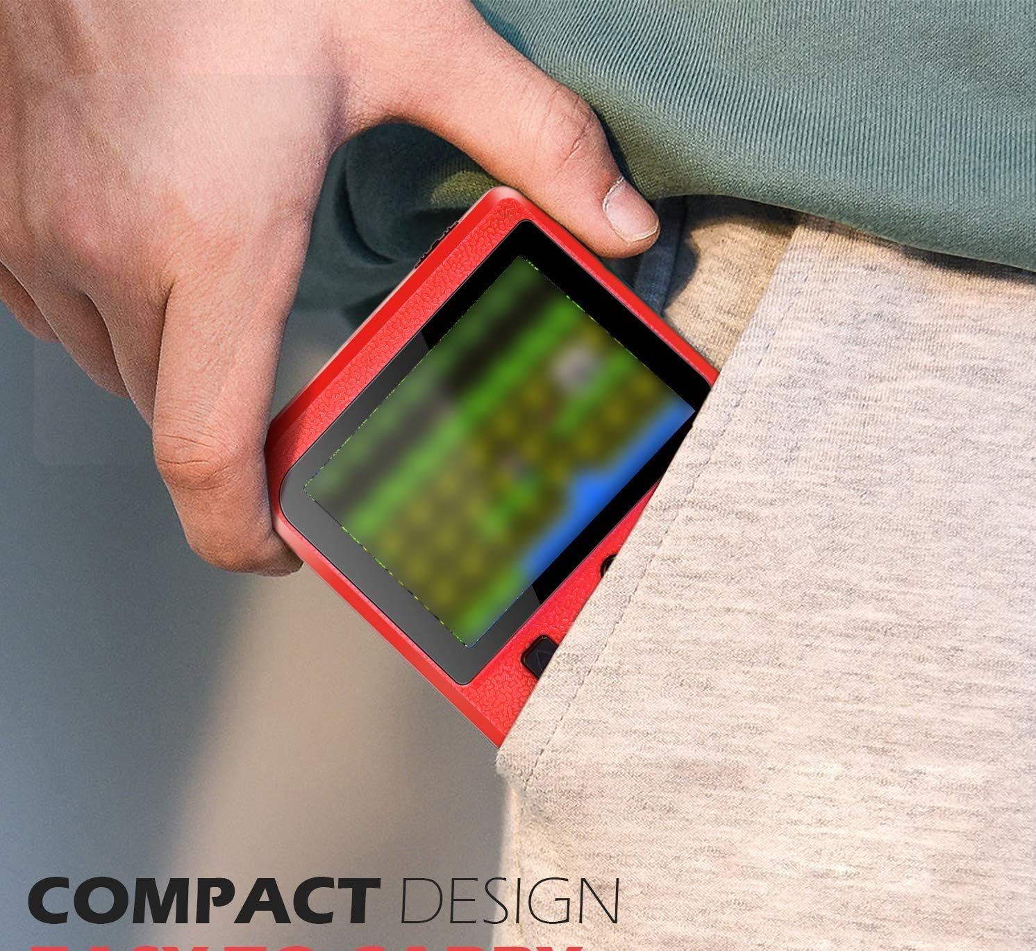 Handheld Game Console, Kiztoys Retro Game Console with 400 Classic Handheld Games, Supporting 2 Players & TV Connection, 800 mAh Rechargeable Battery: Toys & Games