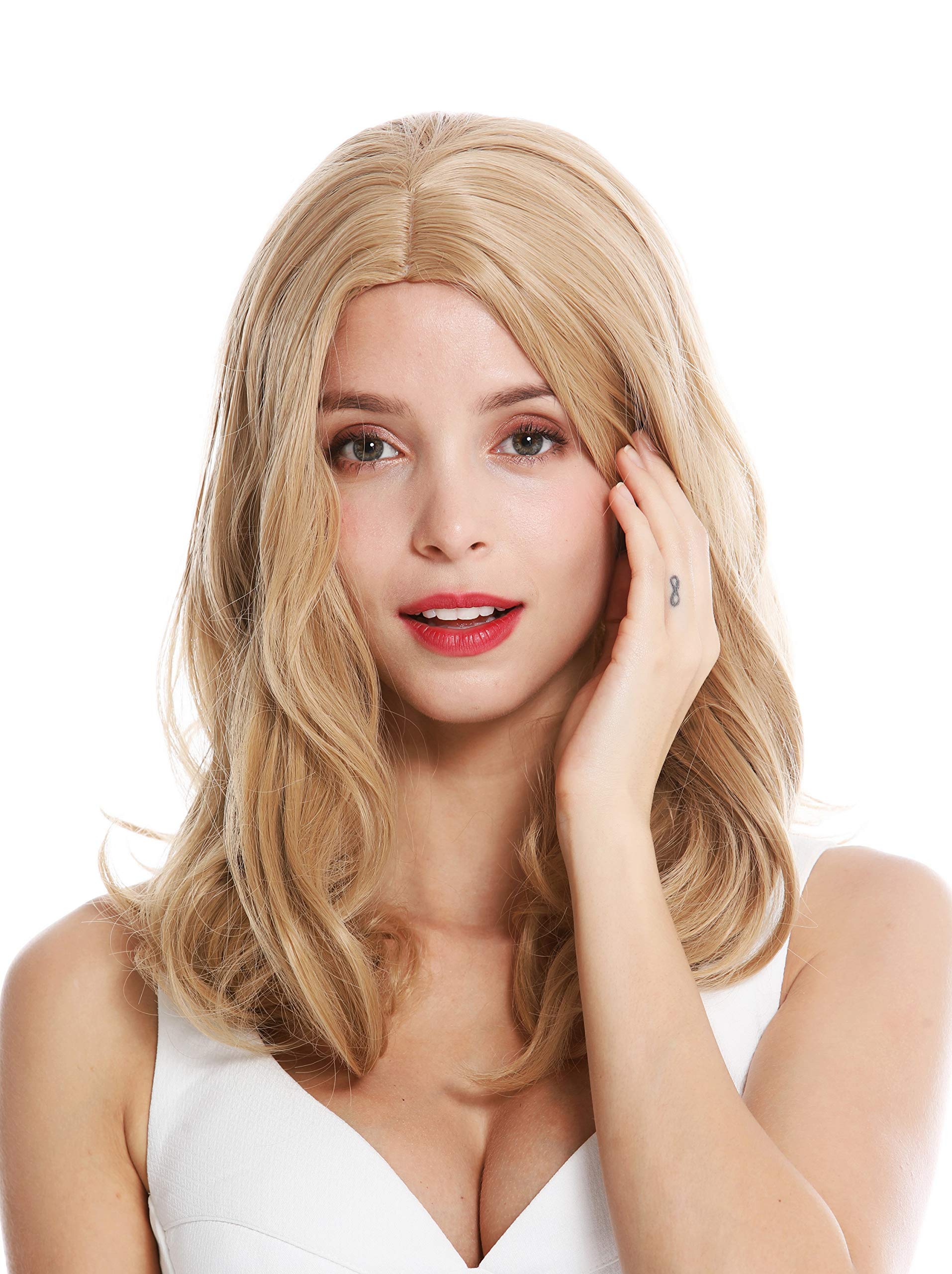 WIG ME UP - GFW3418-18 women's quality wig long waved middle parting dark blonde