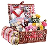 HYBDAMAI Willow Picnic Basket Set for 4 Persons