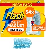 FLASH Duster Dust Magnet Refills 54 Dusters 18x3 Fluffy Fibres