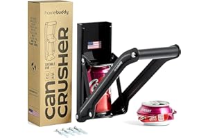 HomeBuddy Can Crusher for Recycling - 12 Oz. and 16 Oz. Can Crusher Wall Mounted for Aluminum Can Crusher, Soda Can Smasher f