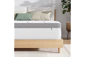 Novilla Twin Mattress, 10 Inch Twin Hybrid Mattress for Kids, Pocket Innerspring Pillow Top Mattresses for Motion Isolation, Pressure Relief & Edge Support, Medium Firm Feel