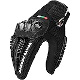faralite Motorcycle Gloves for Men and Women - Motorbike Powersports Racing Gloves with Hard Knuckle Protection, Touchscreen, Non-Slip Palm for Road Racing/ATV/BMX/Mountain Biking