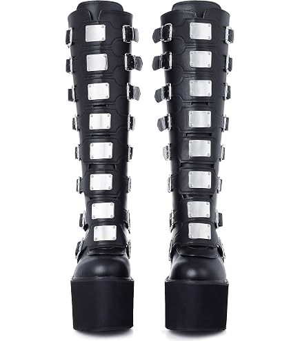 Amazon.com: Demonia Women's DAMNED-225 Boot, black hologram vegan