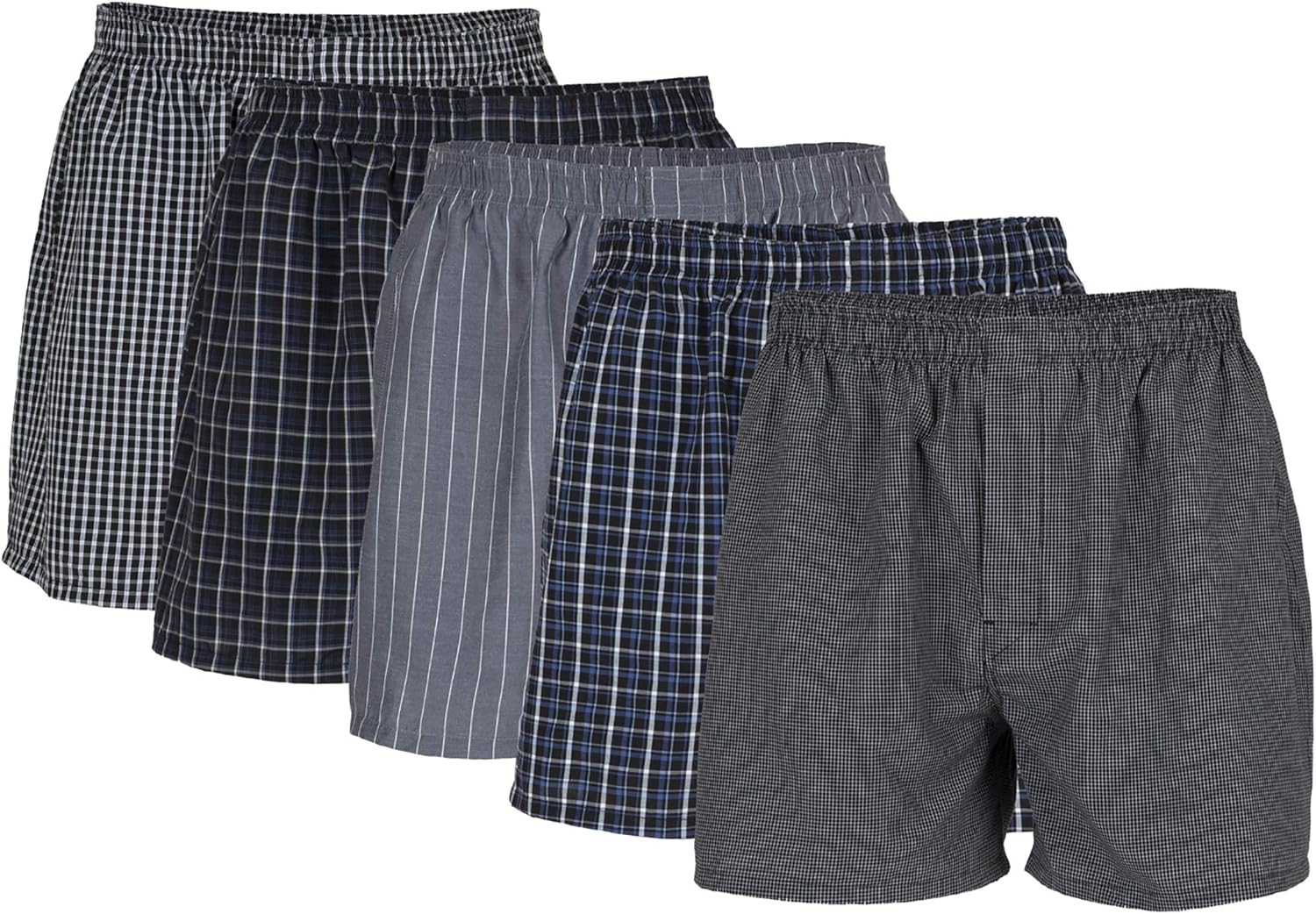 Gildan Men's Woven Boxer Underwear Multipack at  Men’s Clothing store
