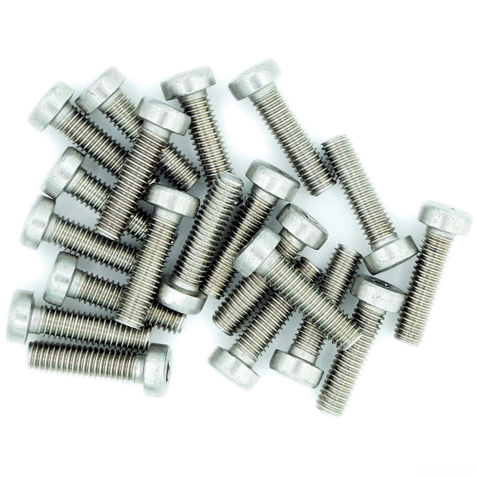 M4 (4mm x 25mm) Hex Socket Cap Screw (Bolt) (Low Head) - Stainless Steel (A2) (Pack of 20)