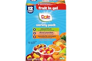 Dole Diced Peaches, Mandarin Oranges, and Mixed Fruit in Gel Variety Pack - Dole Fruit Bowls Snacks - 4.3 oz Bowls - 12 Pack