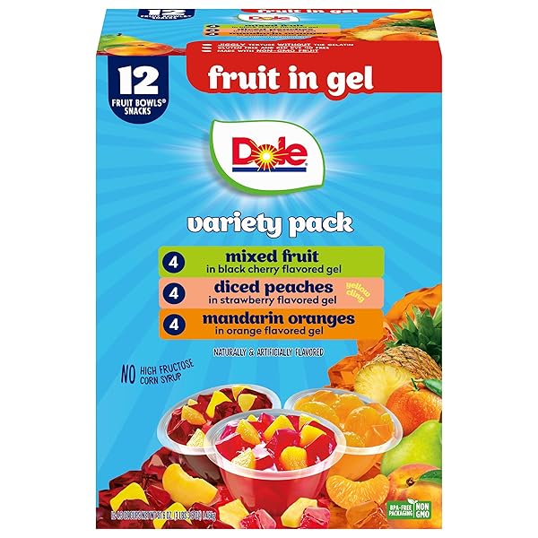 DOLE DICED PEACHES, MANDARIN ORANGES, AND MIXED FRUIT...