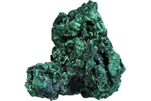dssmboom Natural Malachite Crystal Raw Stone Mineral Specimen for Collection, Irregular Malachite Rough Stone for Chakra Balancing Home Decoration, 0.88-1.1 lb