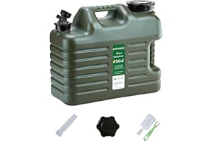 UPWOIGH 5 Gallon Water Jug, Thickened Water Storage Overlanding Gear Containers, Camping Essential Truly Leak-Proof Green Water Tank,BPA Free Portable Emergency Water Can for Outdoors Hiking RV
