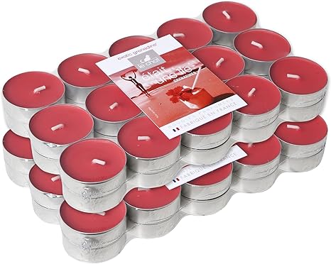 Amazon De Le Chat 1190091 2er Pack Teelichter 30 Stuck Farbig Und Duftend Grenadine Rot