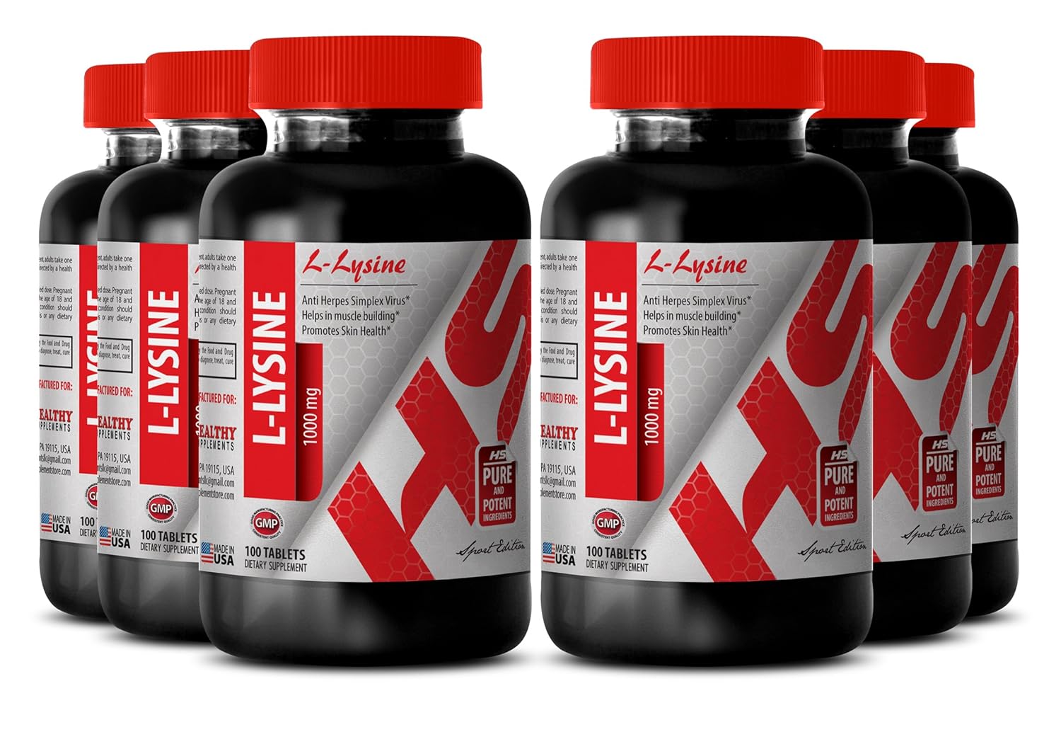 Amazon.com: Lysine weight loss - L-LYSINE SUPPLEMENT 1000 MG - fat burner (6 Bottles): Health & Personal Care