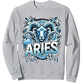 Aries Zodiac Sign Star Astrology Birthday Horoscope Sweatshirt