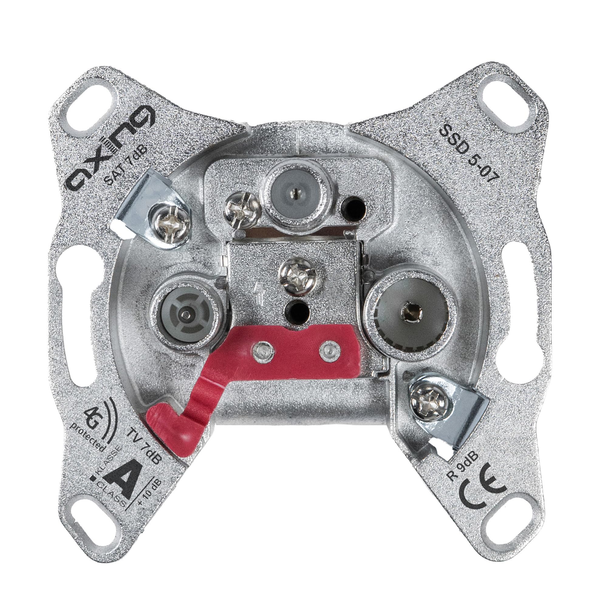 Axing SSD 5-07 Universal terminal socket wall outlet for Sat-systems with 3 ports (Sat, TV, radio) with termination resistor