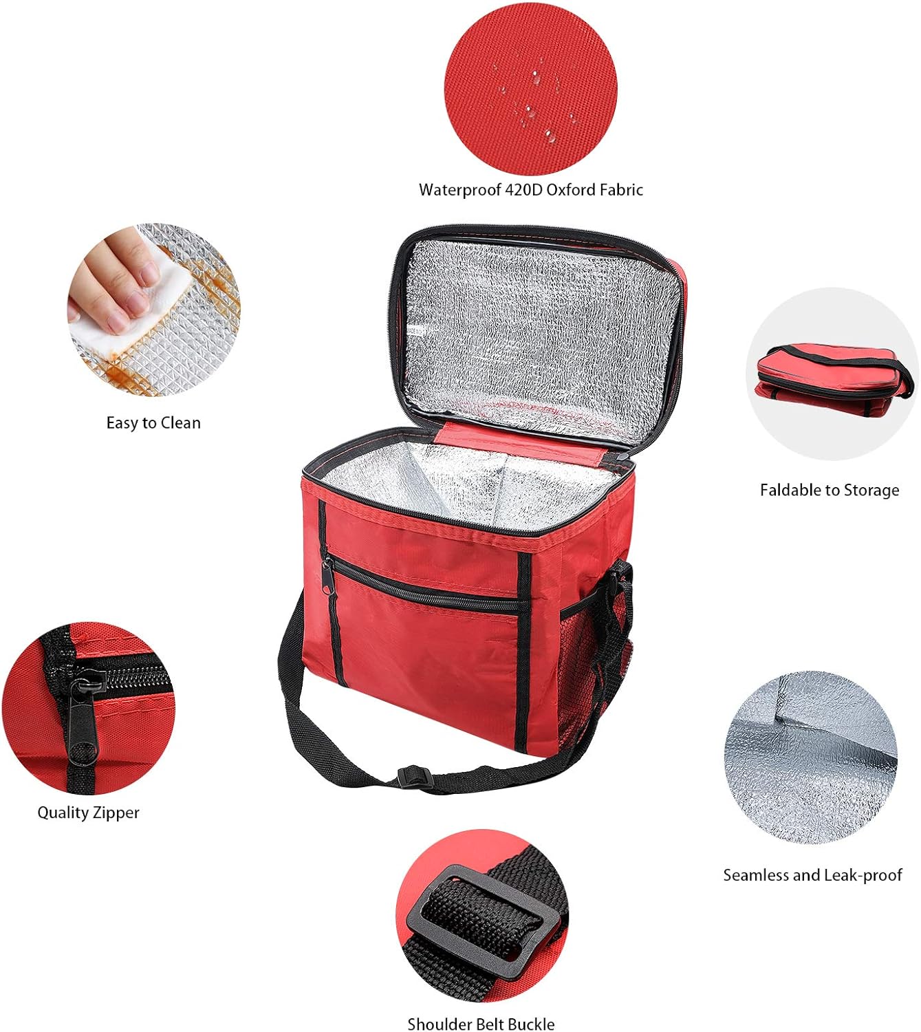 WBYJ Insulated Collapsible Cooler Lunch Bag - Image 4