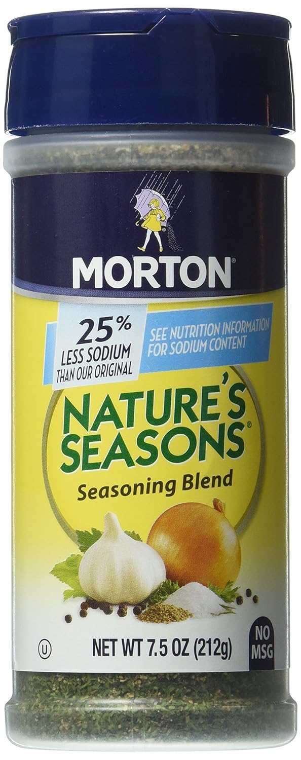 Morton's. Nature's Seasons, Seasoning Blend, No MSG & 25% Less Sodium, 7.5oz Bottle (Pack of 3)