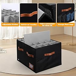 Supowin Shoe Organizer for Closet, Foldable Shoe