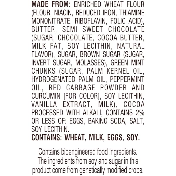 PEPPERIDGE FARM THIN & CRISPY PEPPERMINT COCOA COOKIES, 6.9 OZ BAG