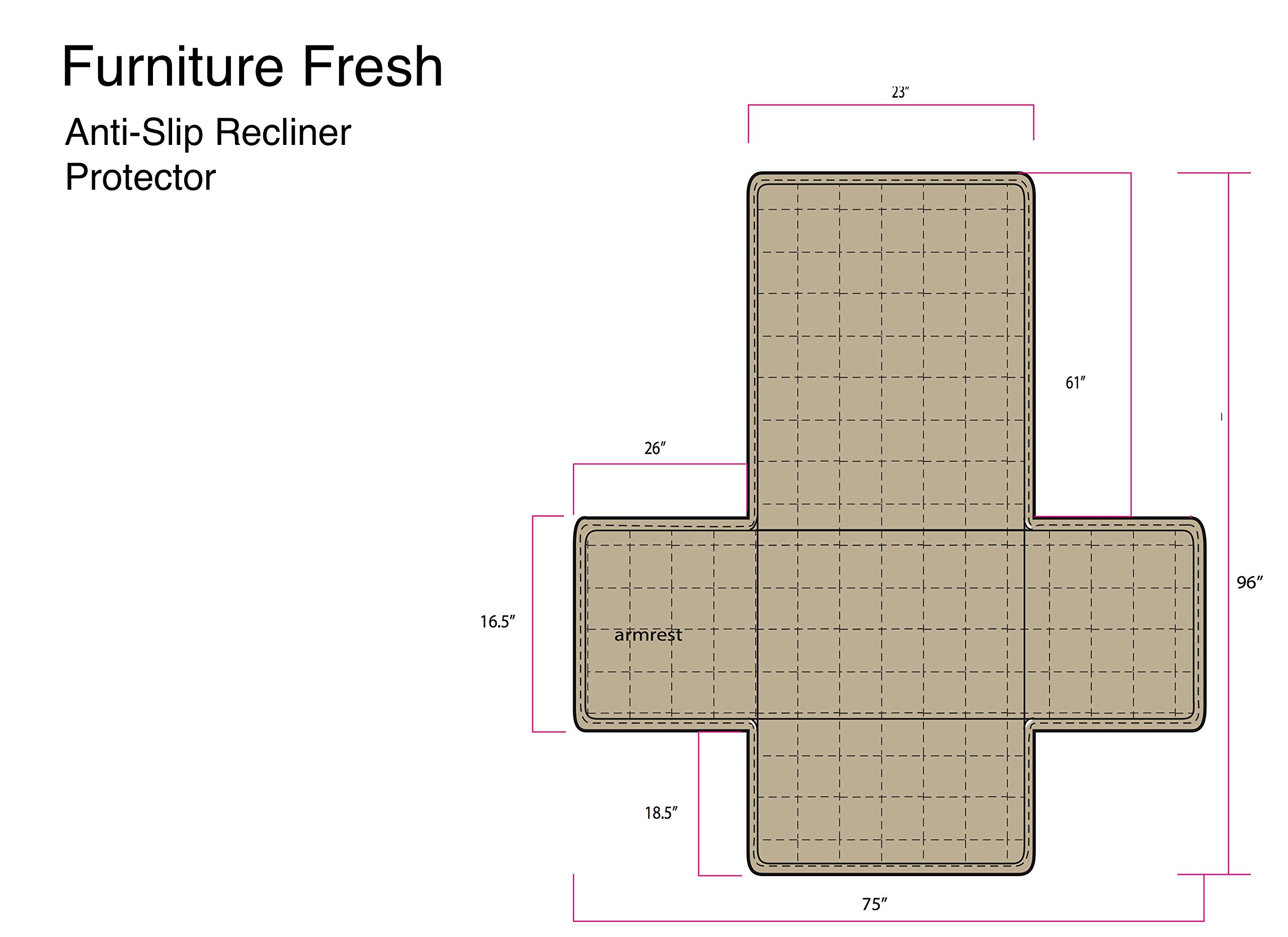 Link Shades AntiSlip Grip Furniture Protector, Chair Cover, Slipcover