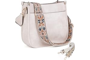 Caitina Crossbody Bag Women Vegan Leather Hobo Handbag Trendy Crossbody Shoulder Bag Purses For Women with 2 Adjustable Strap